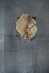 White Oak Wood Cookie #G970 54" x 31"-44" x 2.8" — overhead view — Oak City Customs