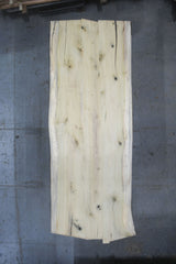 (Pre-Built) Poplar Live Edge Tabletop #PB220 127" x 49" - 50" x 2.1" — overhead view — Oak City Customs