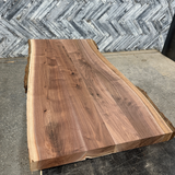 (Pre-Built) Walnut Live Edge Tabletop #PB012 47" x 22" - 24" x 2.2"