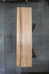 (Pre-Built) Red Oak Classic Cut Tabletop #PB224 127" x 32" x 2.2" — overhead view — Oak City Customs