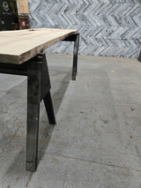 (Pre-Built) Soft Maple Live Edge Tabletop #PB210 114" x 34" - 39" x 1.9" — detail 2 — Oak City Customs