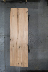 (Pre-Built) Red Oak Classic Cut Tabletop #PB223 127" x 39" x 2.1" — overhead view — Oak City Customs