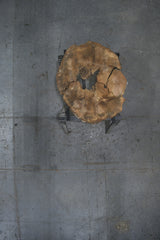 White Oak Wood Cookie #G971 52" x 30"-45" x 2.9" — overhead view — Oak City Customs