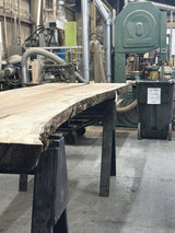 Soft Maple Live Edge Wood Slab #A993 140" x 34"-47" x 3.3" — detail 1 — Oak City Customs