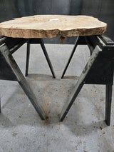 White Oak Wood Cookie #G976 45" x 36"-43" x 2.3" — detail 3 — Oak City Customs