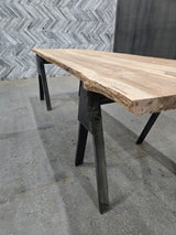 (Pre-Built) Sweet Gum Live Edge Tabletop #PB194 128" x 44" - 47" x 2.1" — detail 2 — Oak City Customs
