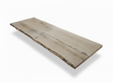 (Pre-Built) Red Oak Live Edge Tabletop #PB183 181" x 44" - 48" x 1.9" — staged 2 — Oak City Customs