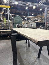 (Pre-Built) Poplar Live Edge Tabletop #PB219 129" x 32" - 40" x 2.1" — detail 1 — Oak City Customs