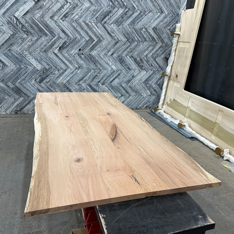 Live edge red oak table deals