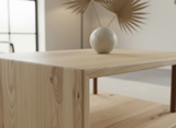 Detail video of Lockwood Ash Coffee Waterfall Table 