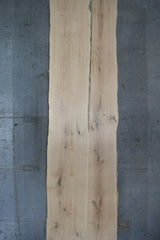 (Pre-Built) Red Oak Live Edge Tabletop #PB183 181" x 44" - 48" x 1.9" — overhead view — Oak City Customs