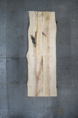 (Pre-Built) Soft Maple Live Edge Tabletop #PB210 114" x 34" - 39" x 1.9" — overhead view — Oak City Customs