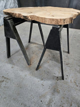 White Oak Wood Cookie #G975 53" x 33"-43" x 2.3" — detail 1 — Oak City Customs