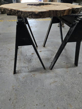 White Oak Wood Cookie #G973 51" x 37"-47" x 3.9" — detail 3 — Oak City Customs
