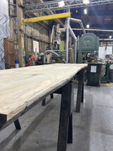 (Pre-Built) Poplar Live Edge Tabletop #PB219 129" x 32" - 40" x 2.1" — detail 2 — Oak City Customs