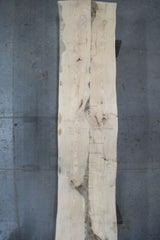 (Pre-Built) Ash Live Edge Tabletop #PB215 197" x 37" - 43" x 2.5" — overhead view — Oak City Customs