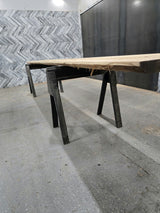 (Pre-Built) Poplar Live Edge Tabletop #PB214 207" x 26" - 28" x 2.5" — detail 1 — Oak City Customs