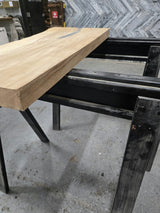 Parota Live Edge Wood Slab #F967 48" x 18"-23" x 2.6" — detail 2 — Oak City Customs