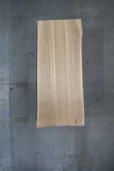 (Pre-Built) White Oak Live Edge Tabletop #PB180 99" x 41" - 44" x 1.7" — overhead view — Oak City Customs