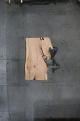 Red Oak Live Edge Wood Slab #G998 54" x 27"-35" x 2.1" — overhead view — Oak City Customs
