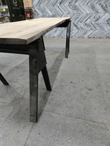 (Pre-Built) White Oak Live Edge Tabletop #PB212 114" x 39" - 44" x 1.9" — detail 2 — Oak City Customs