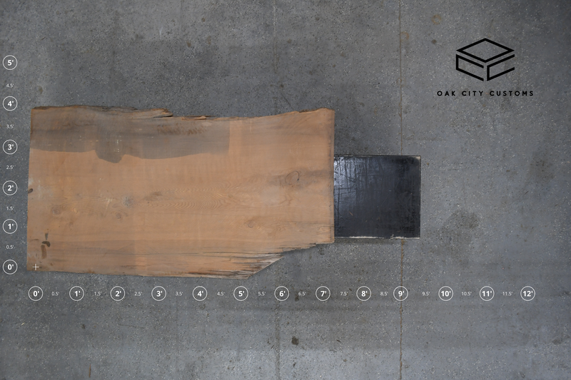 California Redwood Live Edge Wood Slabs #RSC490 88" x 37" - 48" x 2.8"