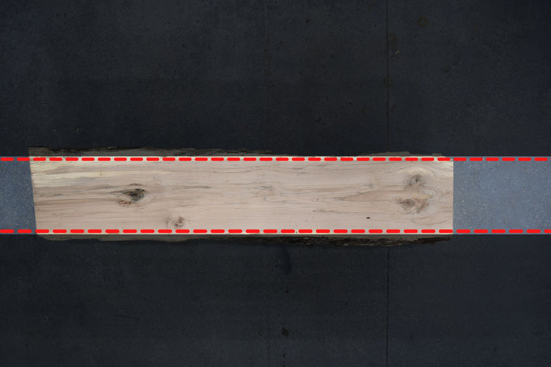 Red Oak Slab #B134 123" x 22"-26" x 2.1"