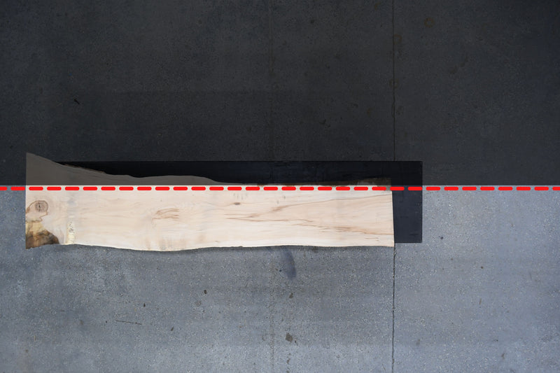 Soft Maple Slab #D063 106" x 17"-28" x 2.4"
