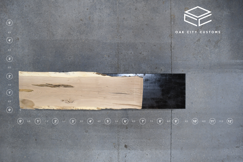 White Oak Slab #D334 84" x 21" - 25" x 2.4"