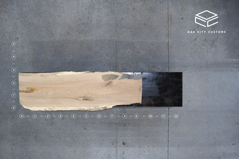 White Oak Slab #D335 85" x 18" - 26" x 2.4"