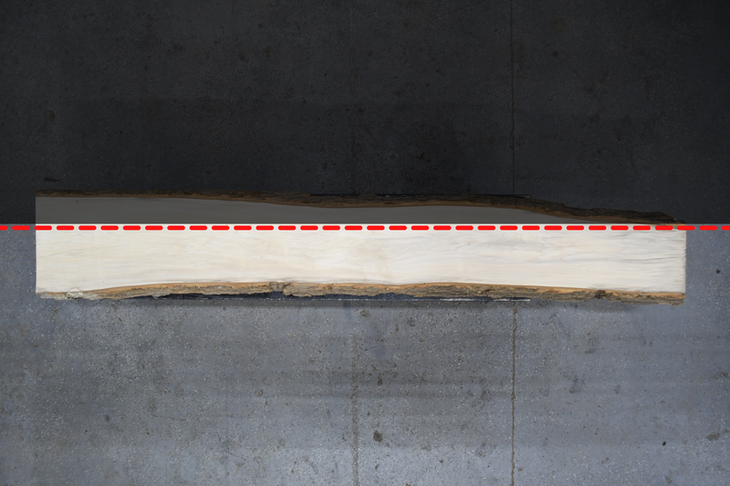 Poplar Slab #C461 145" x 16" - 23" x 2.0"