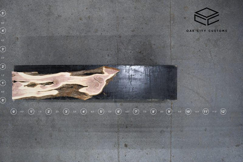 Cedar Slab #E447 74" x 14" - 19" x 1.7"
