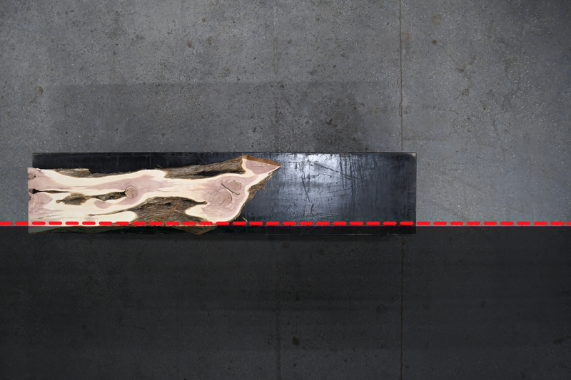 Cedar Slab #E447 74" x 14" - 19" x 1.7"