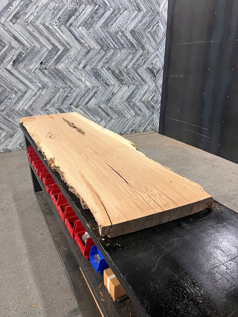 White Oak Slab #D334 84" x 21" - 25" x 2.4"