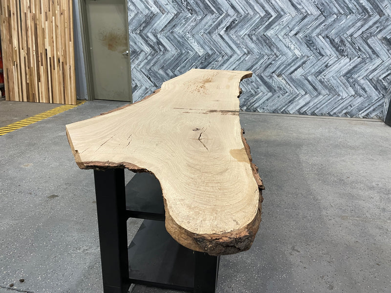 White Oak Slab #B180 136" x 21"-25" x 1.7"
