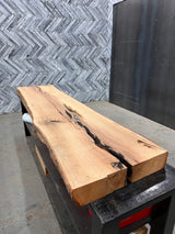 Red Oak Live Edge Wood Slab #D370 104" x 23" - 25" x 4.4"